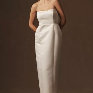 BHLDN Strapless Cream Dress